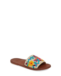 Beek Lovebird Embroidered Slide Sandal