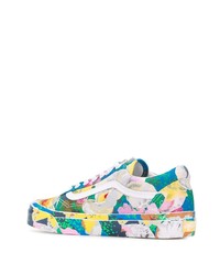Kenzo X Vans Stylised Floral Print Old Skool Sneakers
