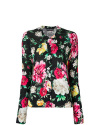 Dolce & Gabbana Floral Print Fitted Cardigan