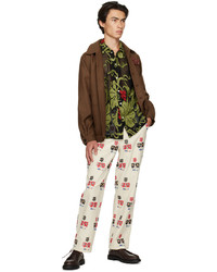 Bode Off White Daisy Sprig Trousers