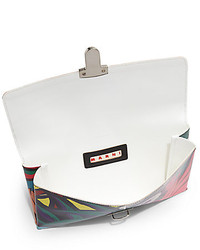 Marni Floral Faux Leather Clutch