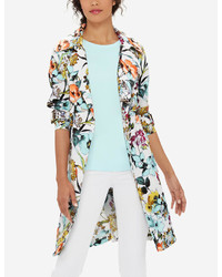 The Limited Drapey Floral Printed Trench Coat