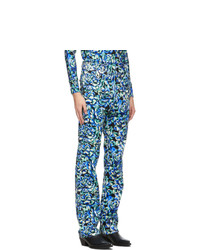 PACO RABANNE Multicolor Corduroy Floral Print Trousers