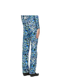 PACO RABANNE Multicolor Corduroy Floral Print Trousers