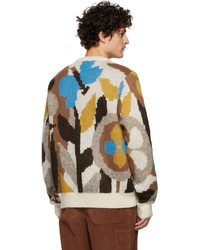 Cmmn Swdn Blue Floral Xander Mohair Sweater