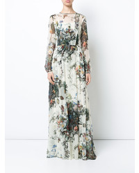 Adam Lippes Floral Print A Line Gown