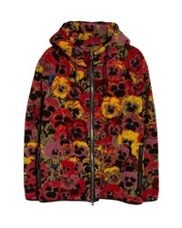 Loewe Pansies Floral Jacquard Fleece Hooded Jacket