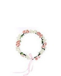 Awaytr Flower Wreath Headband Floral Crown Garland Halo For Wedding Festivals