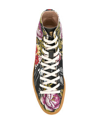 Gucci Floral Jacquard Hi Top Sneakers