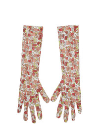 Multi colored Floral Lace Long Gloves