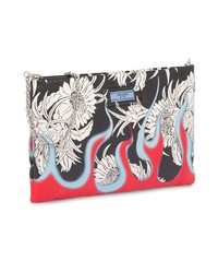 Prada Floral Flame Print Clutch Bag