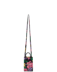 Balenciaga Multicolor Floral Shopping Phone Holder Bag