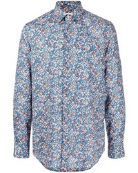 Paul Smith Long Sleeve Floral Print Shirt