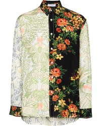 JW Anderson Panelled Floral Print Shirt
