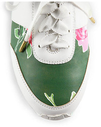 Kate Spade New York Sidney Floral Print Leather Sneakers