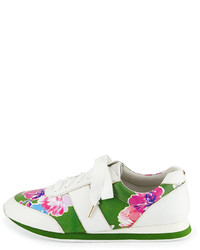 Kate Spade New York Sidney Floral Print Trainer Lucky Green