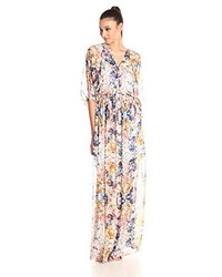 Rebecca Minkoff Shadow Floral Print Sleeved Maxi Dress