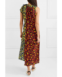 Proenza Schouler Asmmetric Floral Print Tte Dress