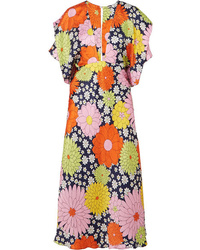 Dodo Bar Or Bernadette Floral Print Silk Jacquard Dress