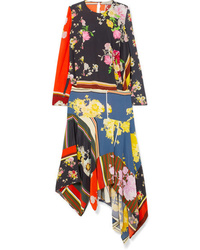 Preen Line Kara Asymmetric Printed Midi Dress