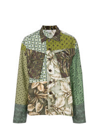 Multi colored Floral Military Jacket