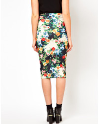Asos Maternity Pencil Skirt In Floral Print