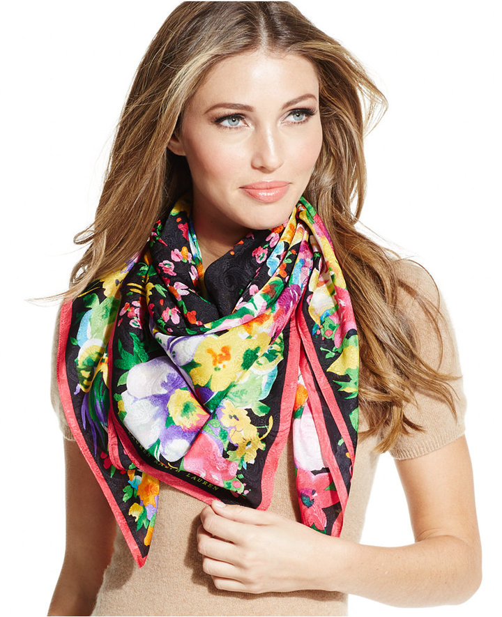 ralph lauren silk square scarf