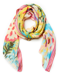 Vismaya Floral Abstract Scarf In Multi Colored