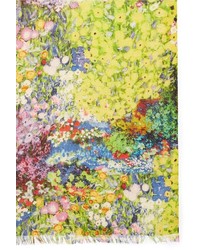 Nobrand Watercolour Floral Print Silk Cashmere Scarf