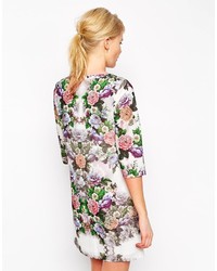 Asos Collection Floral Placet Print Shift Dress