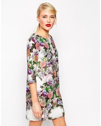 Asos Collection Floral Placet Print Shift Dress
