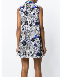MSGM Floral Tiered Pussy Bow Dress