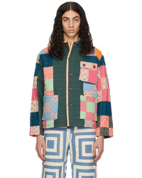 Bode Multicolor Dotted Daisy Quilt Jacket