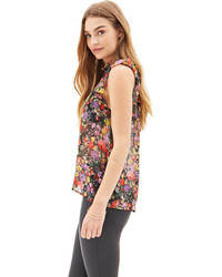 Forever 21 Ruffled Floral Blouse