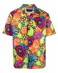 VERSACE JEANS COUTURE Floral Print Cotton Shirt