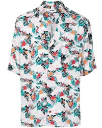 Sulvam Floral Print Hawaiian Shirt