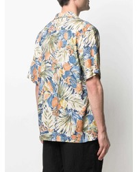 Drôle De Monsieur Floral Print Short Sleeve Shirt