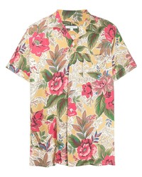 Engineered Garments Floral Print Short Sleeve Shirt