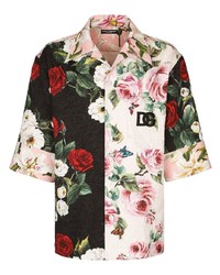 Dolce & Gabbana Patchwork Floral Print Hawaii Shirt