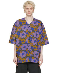 Acne Studios Purple Washed Floral Shirt