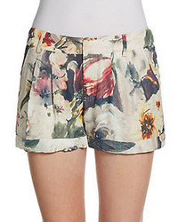 Haute Hippie Floral Silk Shorts