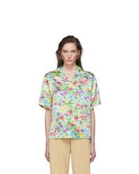 Les Rêveries Multicolor Silk Garden Camp Shirt