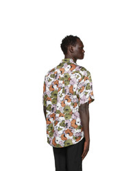 Situationist Multicolor Silk Floral Short Sleeve Shirt