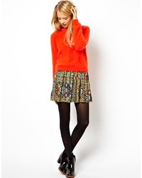 Asos Skater Skirt In Floral Print
