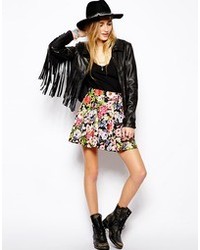 Band of Gypsies Skater Skirt In Bright Floral Print