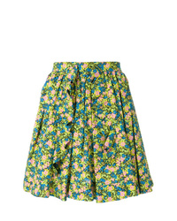 MSGM Floral Print Pleated Skirt