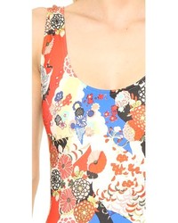 Carven Printed One Piece Swimsuit