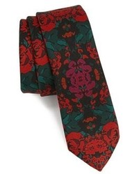 Topman Slim Floral Print Tie