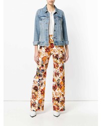 MSGM Floral Print Palazzo Trousers