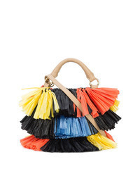Multi colored Fringe Bucket Bag